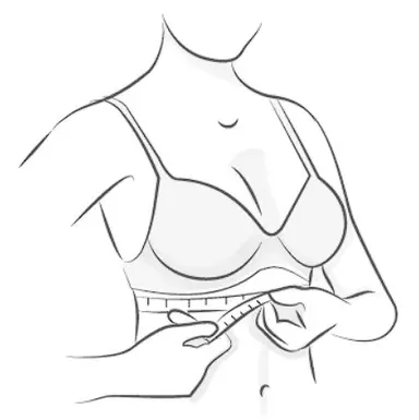 Underbust measurement illustration